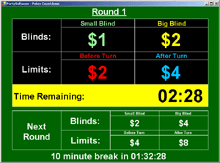 Poker Tournament Countdown Clock Screen Shot